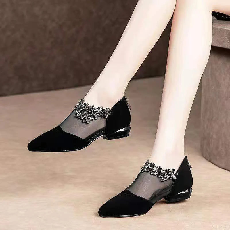 ćClearance Saleš„ćRhinestone Stone Hollow Shoes
