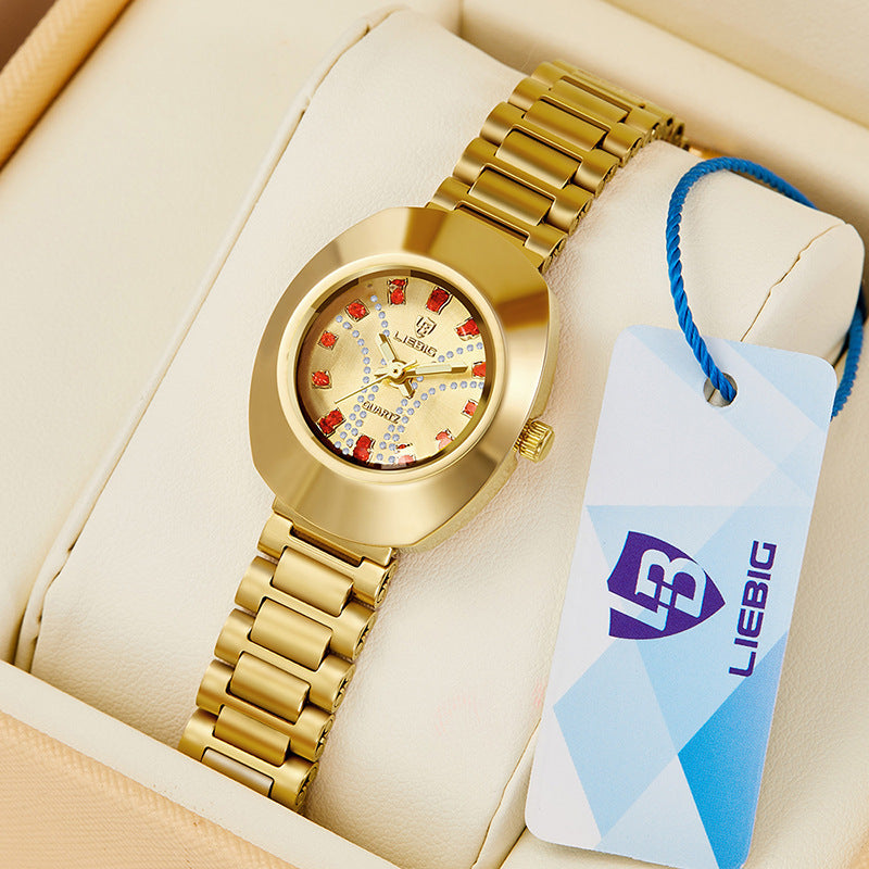 LIEBIG Golden Stainless Steel Casual Watches