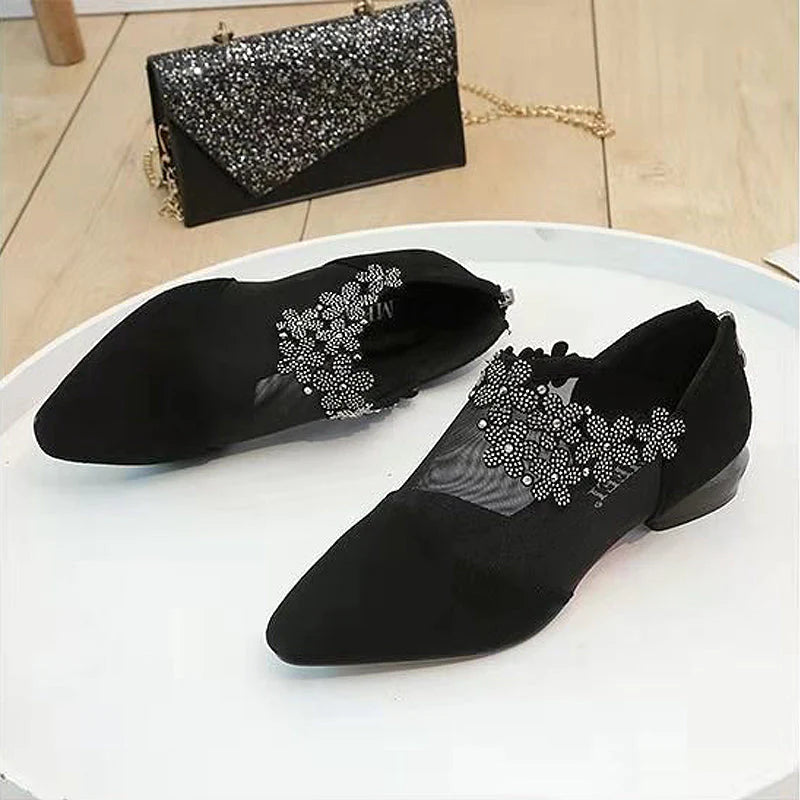ćClearance Saleš„ćRhinestone Stone Hollow Shoes