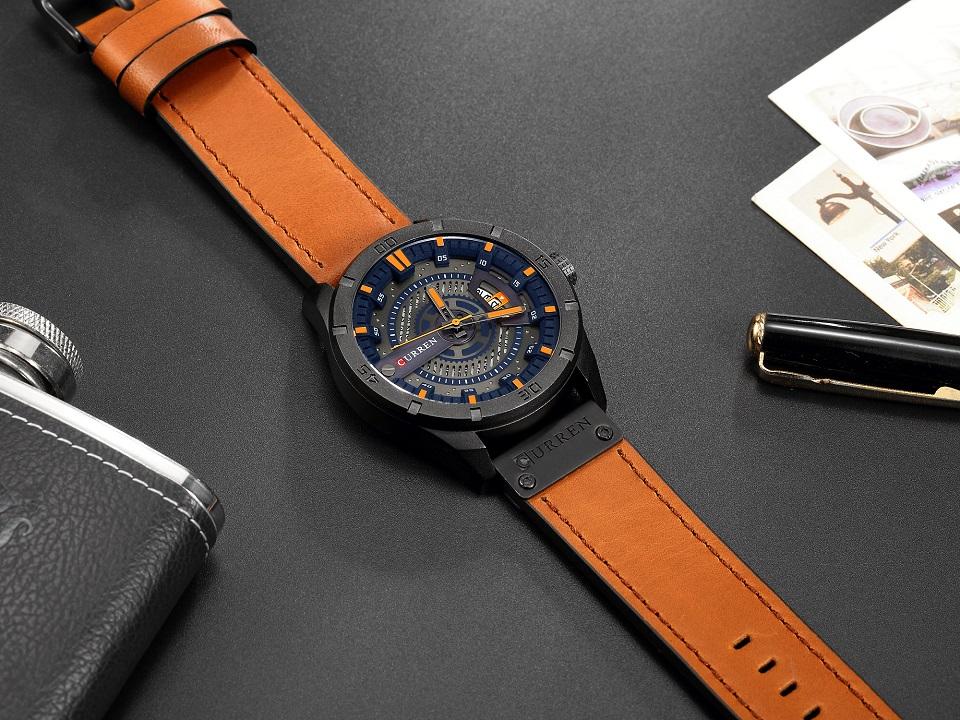 Men's Military Waterproof Leather Strap Watches