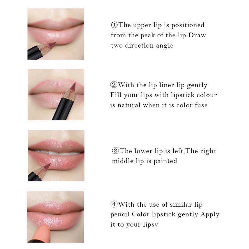 【Flash Sale】 12 Colors Lip Liner Pencil Waterproof Non-Marking
