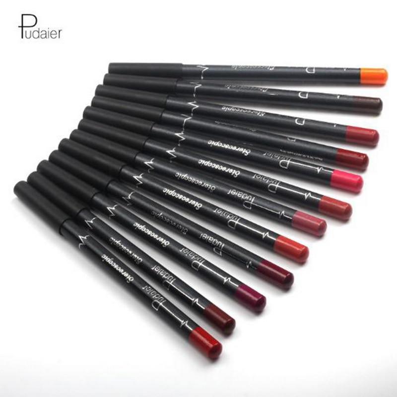 【Flash Sale】 12 Colors Lip Liner Pencil Waterproof Non-Marking