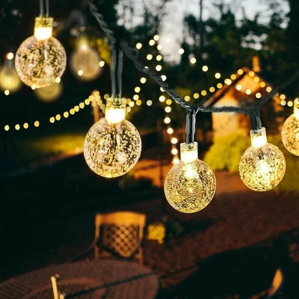 Waterproof Solar Powered LED Outdoor String Lights�?16FT CORDS+20LIGHTS】