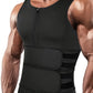Sauna Suit for Men with Waist Trainer Men's Workout Tank Tops Black