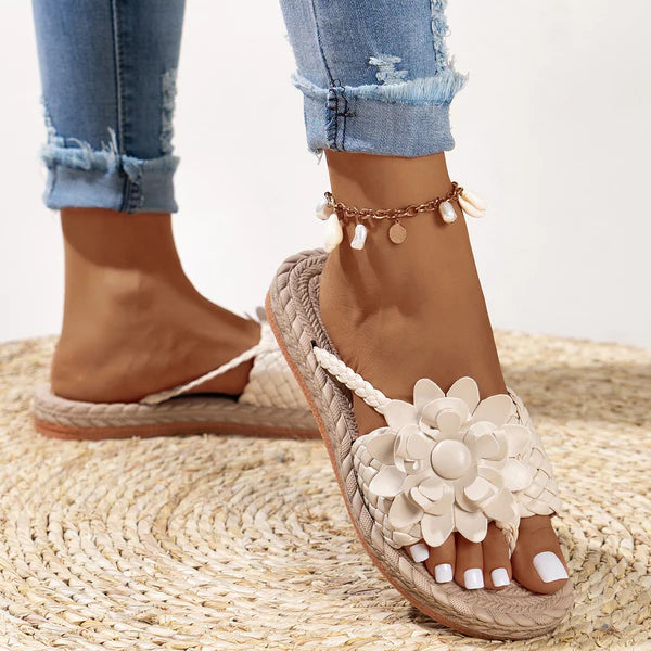 Women's Floral Trendy Flat Slippers