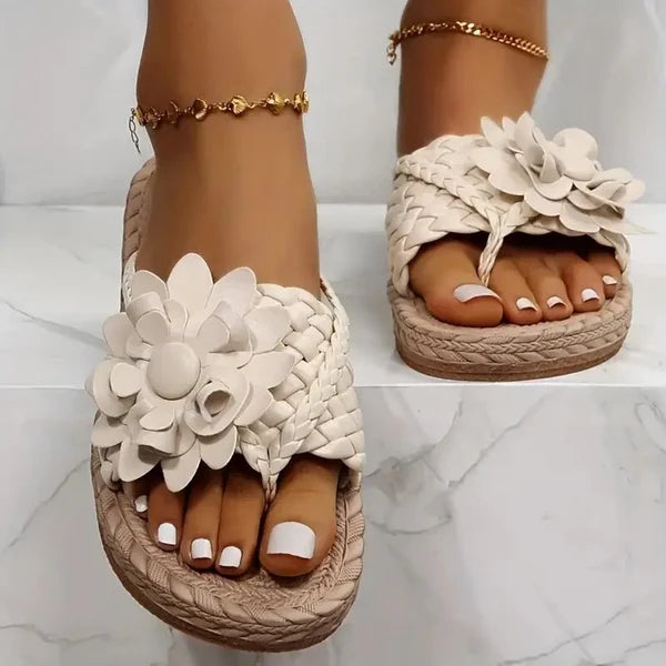 Women's Floral Trendy Flat Slippers