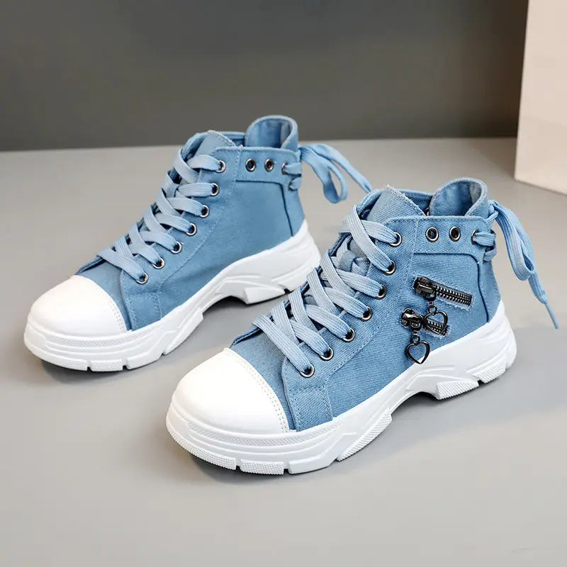 Women's High-top Denim Shoes