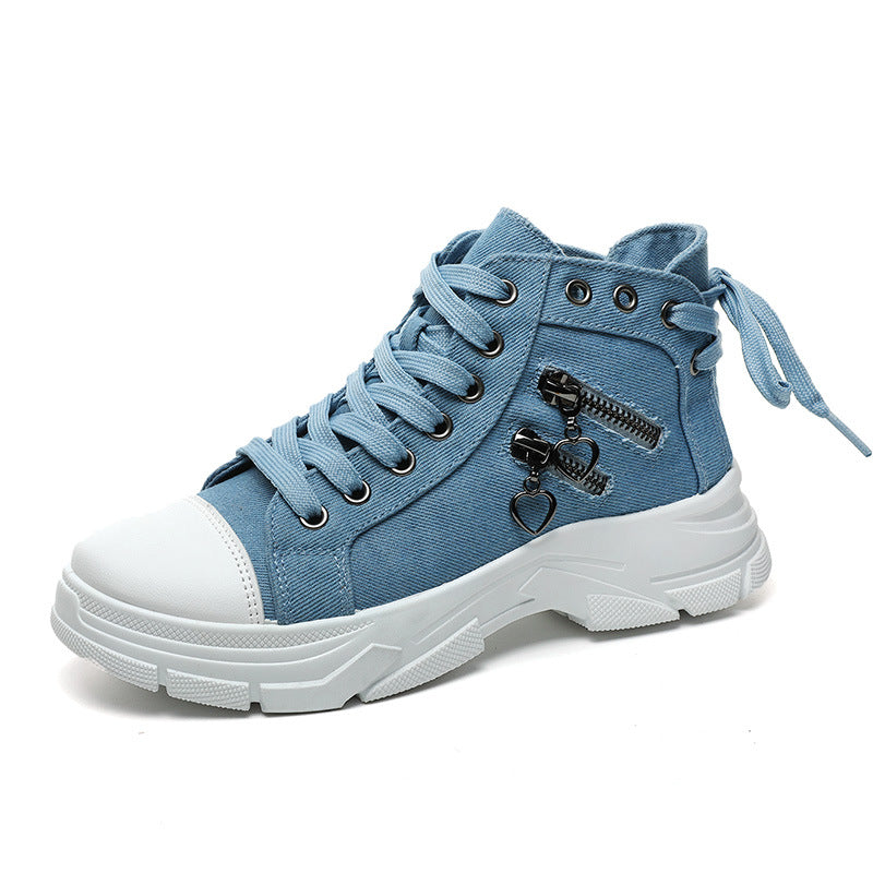 Women's High-top Denim Shoes