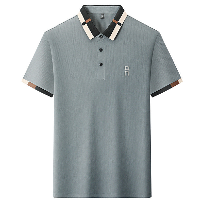 Men's Ice Silk Short Sleeve T-Shirt【Grey】