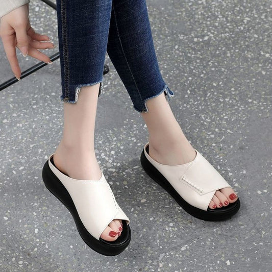 Thick-Bottomed Muffin Drag Sandals