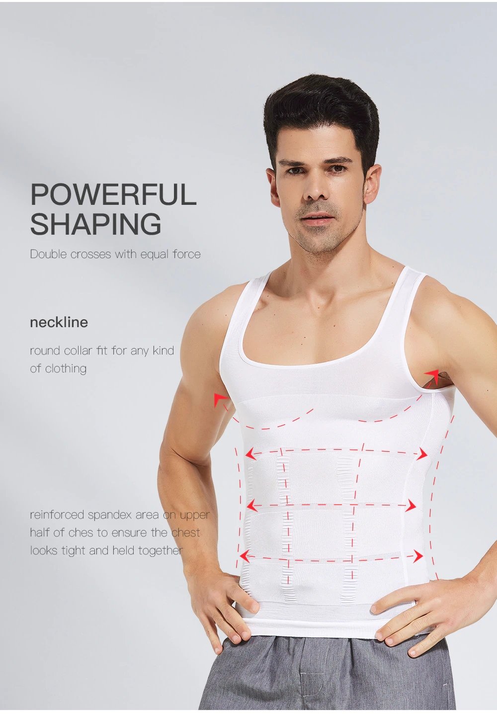 Men's Slimming Body Shaper Vest Shirt Abs Abdomen Slim【White Color】 – Amana  Kenya Store