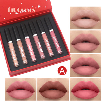 Fit Colors Matte Nonstick Liquid Lipsticks (6 PCS/Suit)