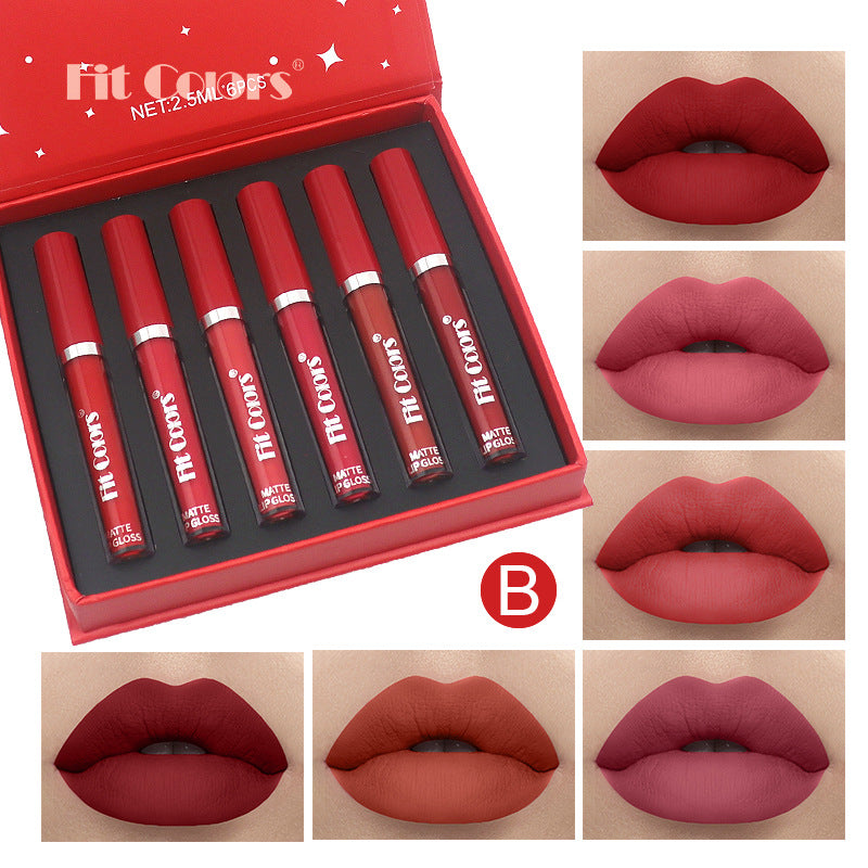 Fit Colors Matte Nonstick Liquid Lipsticks (6 PCS/Suit)