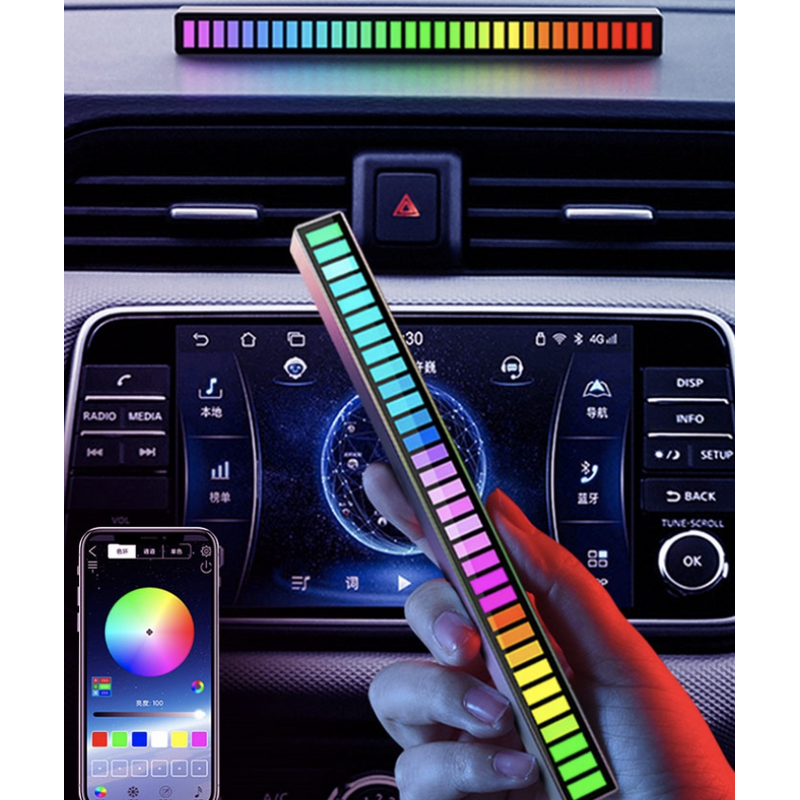 【🔥Clearance Sales🔥】RGB Voice-Activated Synchronous Rhythm Colorful Light